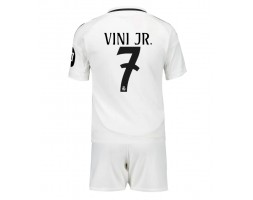 Real Madrid Vinicius Junior #7 Hemmakläder Barn 2024-25 Kortärmad (+ Korta byxor)